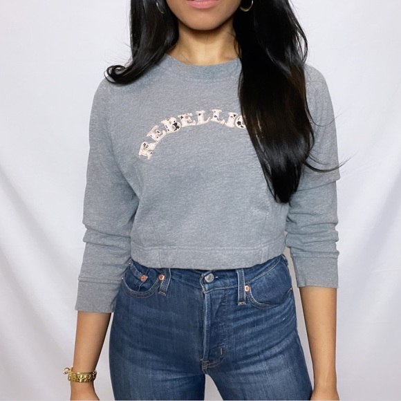 Sunday Best | Grey "Rebellious" Cropped Sweatshirt - Picture 11 of 12